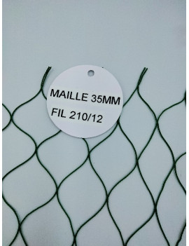 Nappe filet polyamide 35mm fil 210/12 vert