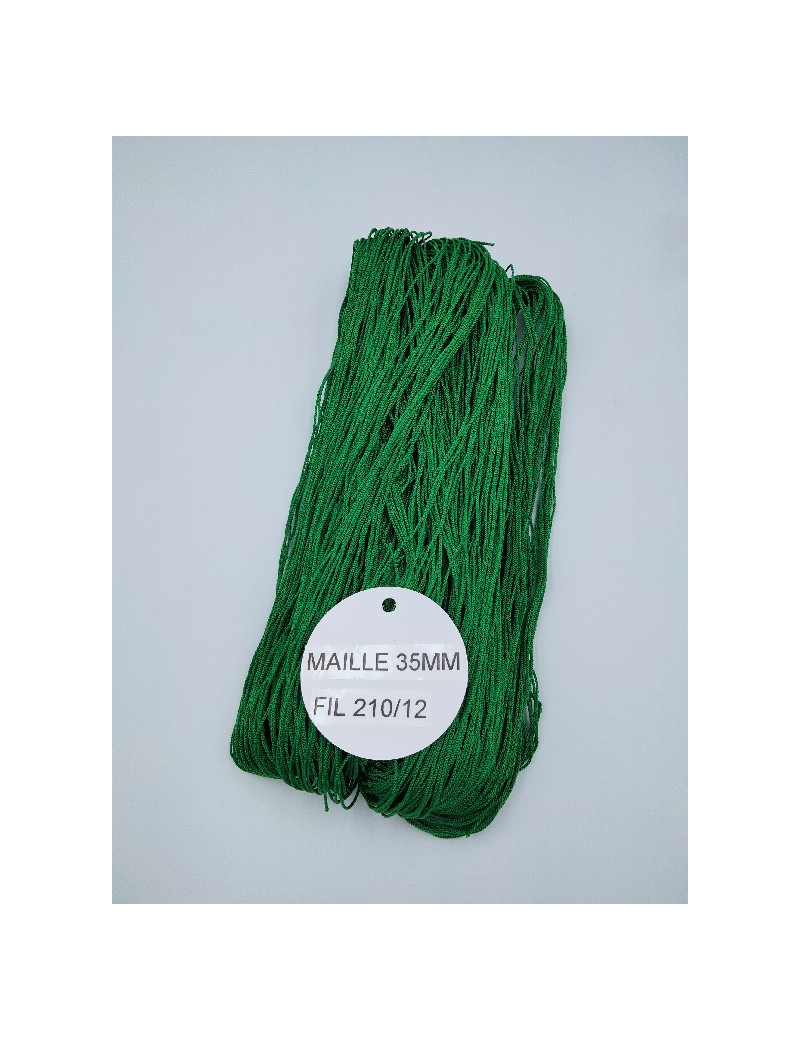 Nappe filet polyamide 35mm fil 210/12 vert